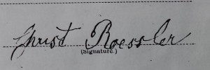 Christ Roessler signature 1899